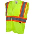Gss Safety GSS Safety 1007 Standard Class 2 Two Tone Mesh Hook & Loop Safety Vest, Lime, 2XL 1007-2XL